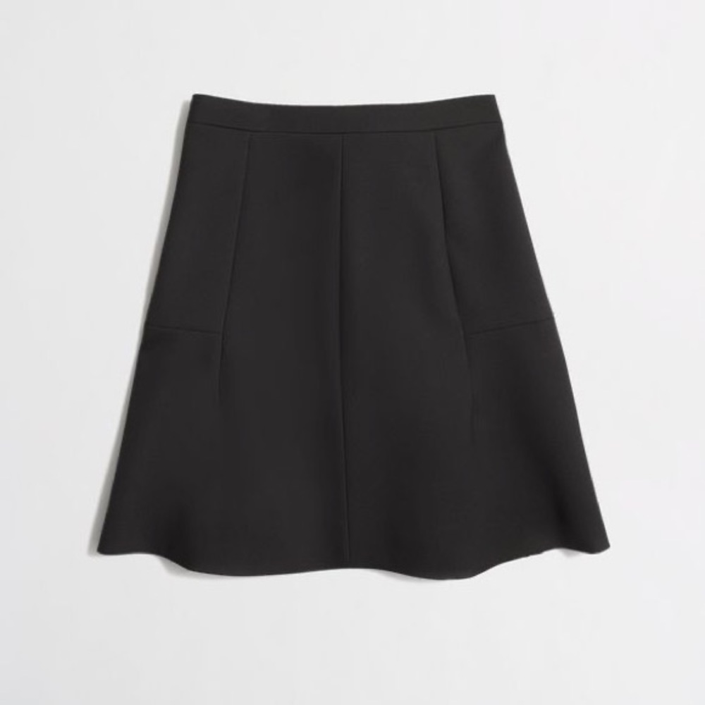 J. Crew A-Line Black Flared Skirt size 2
